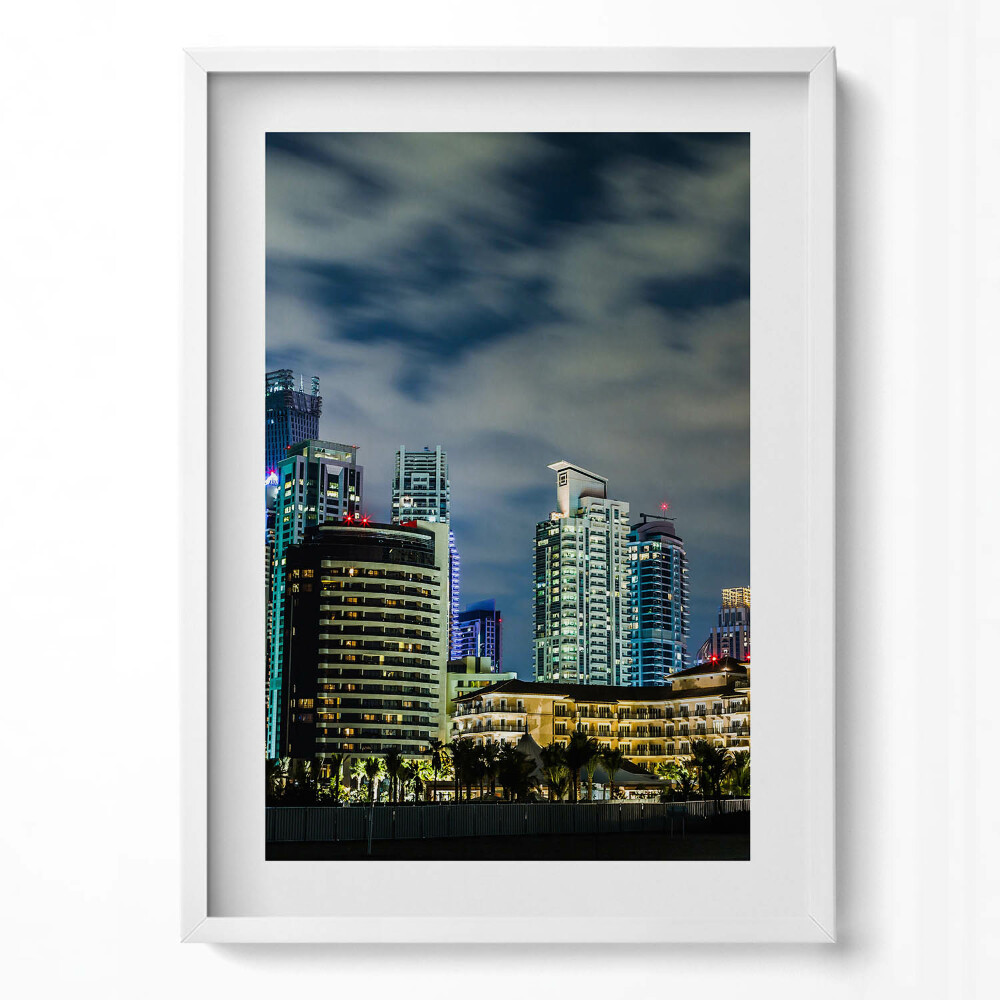 Tablou living cu rama modern Oraș mare noaptea