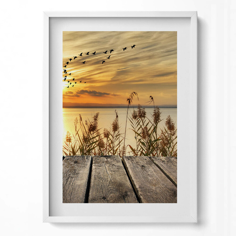 Tablou living cu rama modern Dig la apus