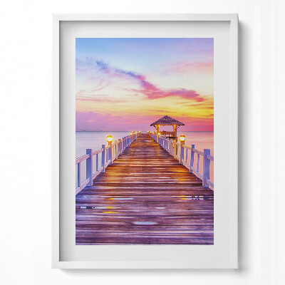 Tablou rama modern Podul împădurit din port