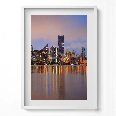 Tablou living cu rama modern Panoramă a orașului lângă apă