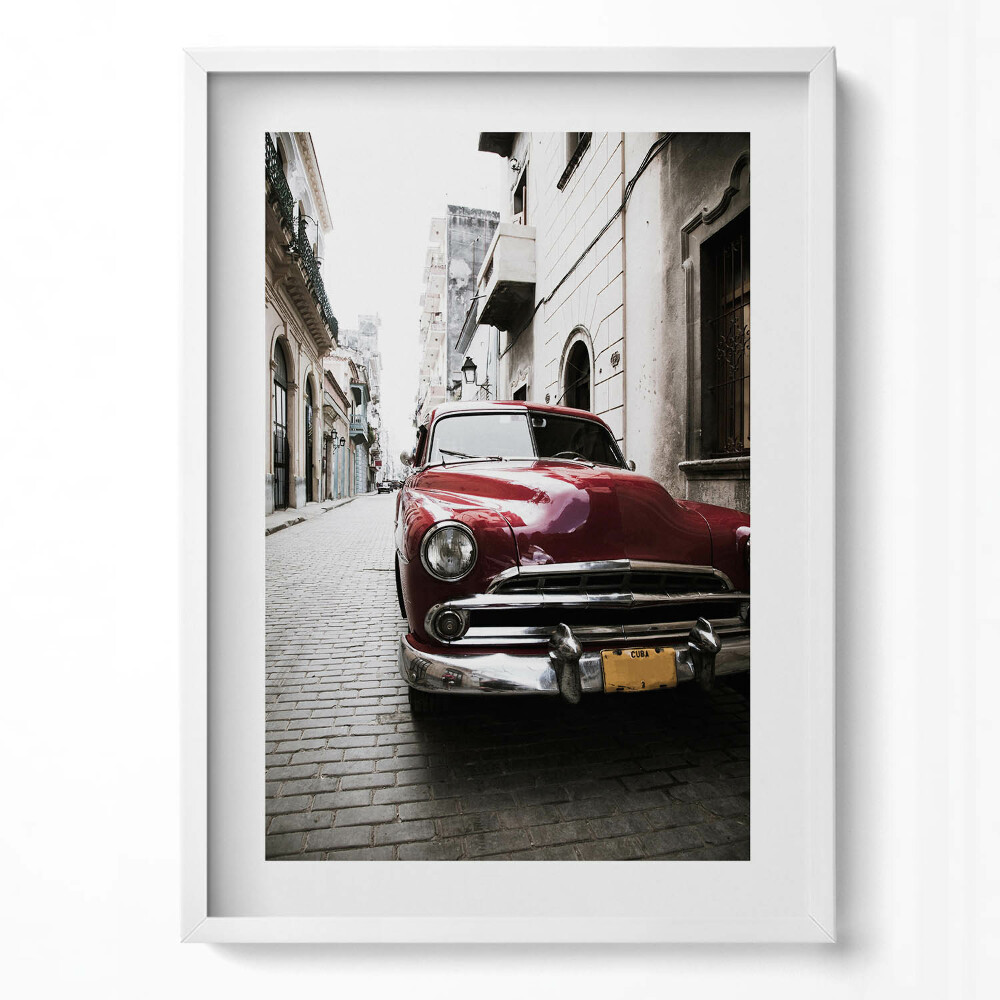 Tablou rama modern Mașină roșie veche