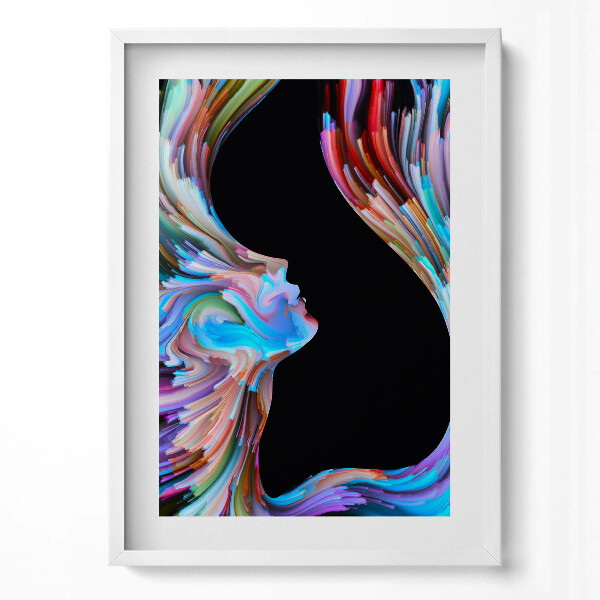 Tablou living cu rama modern Față colorată abstractă