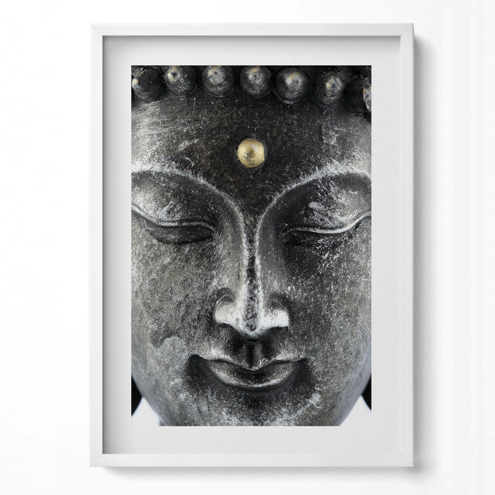 Tablou living cu rama modern Capul unei statui a lui Buddha