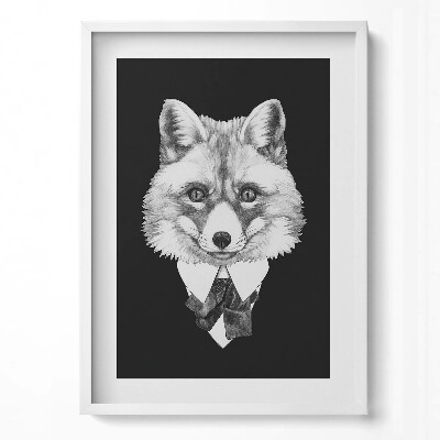 Tablou rama modern Ilustrație cu cap de vulpe