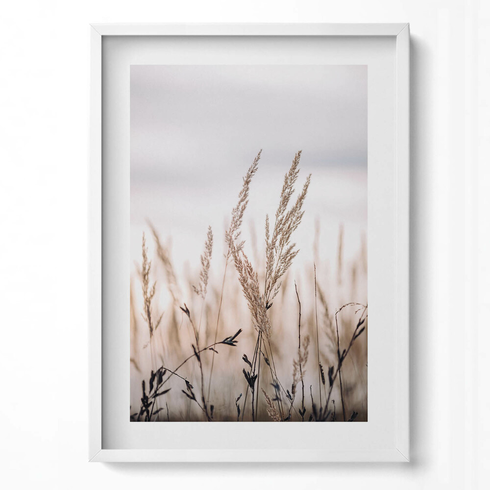 Tablou rama modern Stil boho cu iarbă naturală