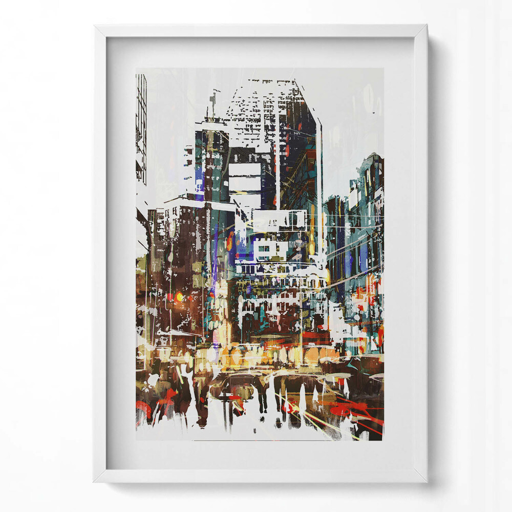 Tablou living cu rama modern New York - un oraș plin de viață