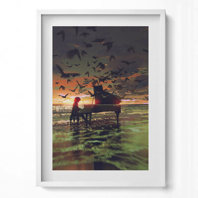 Tablou rama modern Concert pe plajă