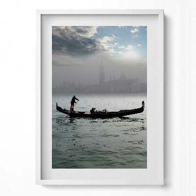 Tablou living cu rama modern Gondole venețiene