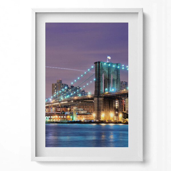 Tablou living cu rama modern Podul Brooklyn