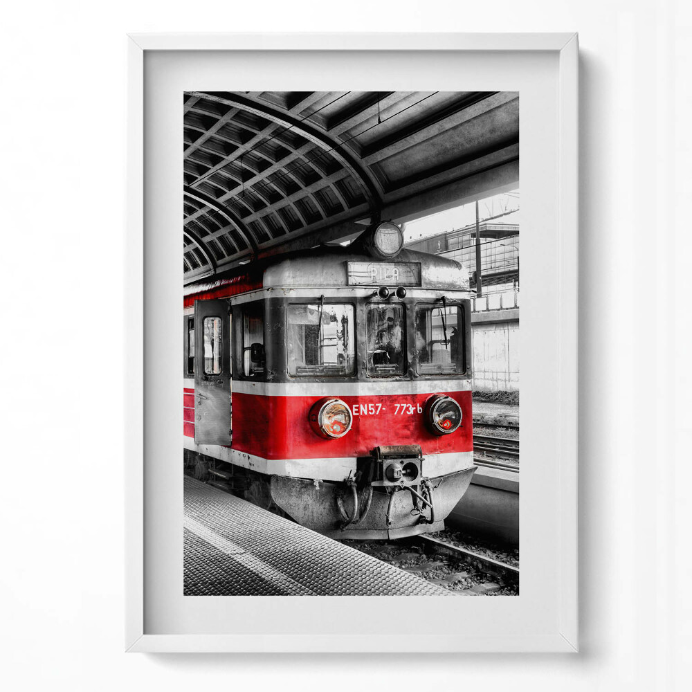 Tablou rama modern Vechea platformă de cale ferată