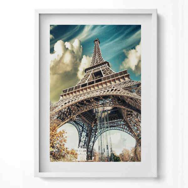 Tablou living cu rama modern Vedere minunată asupra Turnului Eiffel