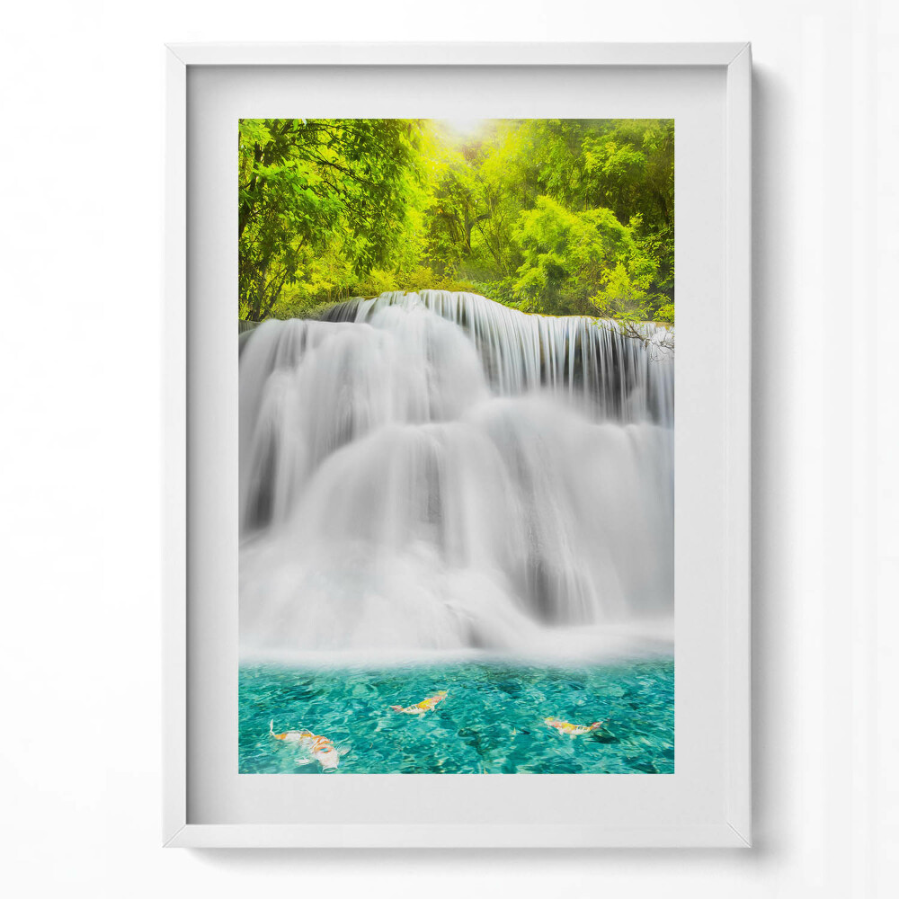 Tablou rama modern Cascada Huai Mae Khamin din Thailanda