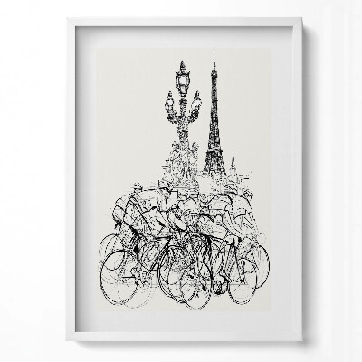 Tablou living cu rama modern Cursa de ciclism Abstraction