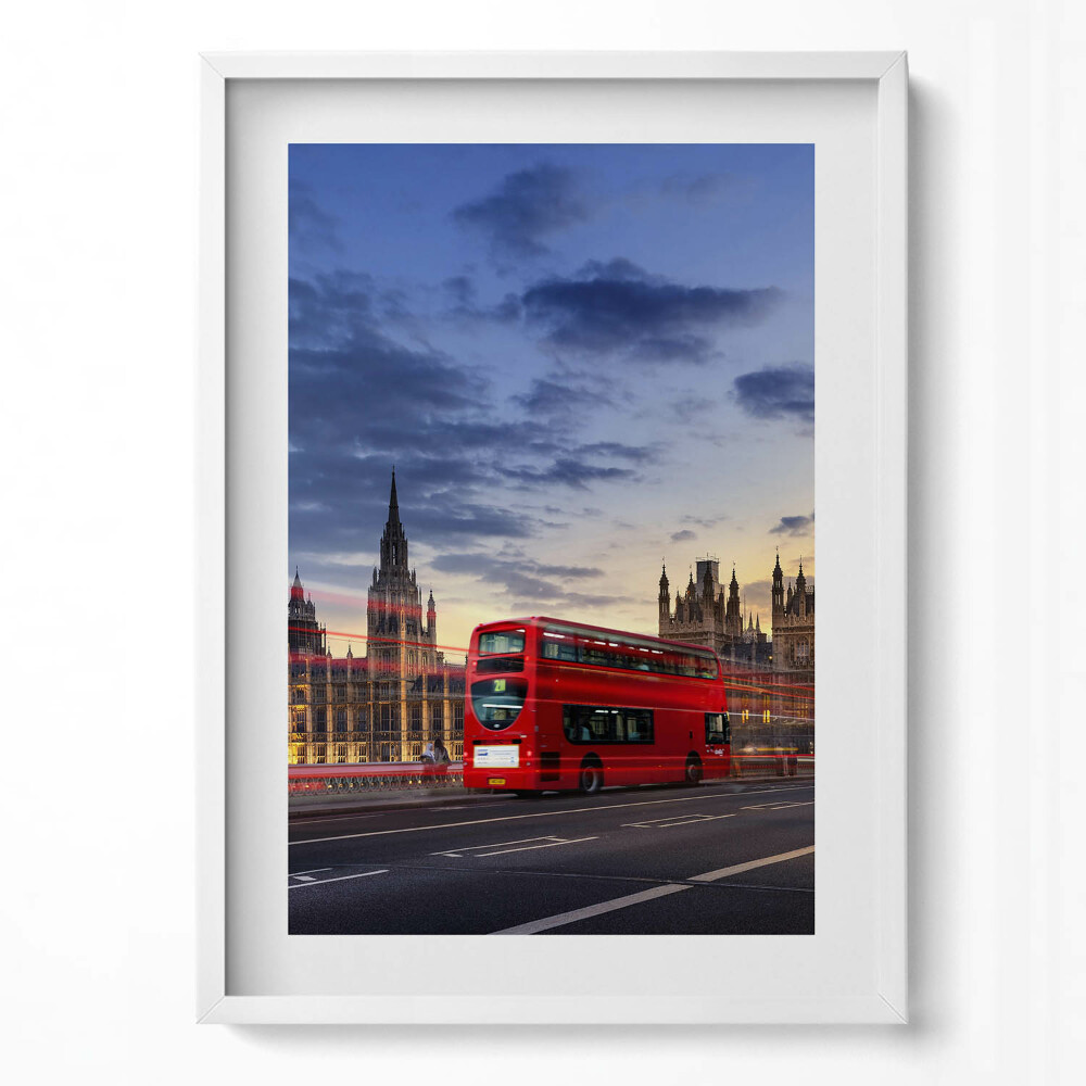 Tablou rama modern Autobuz roșu în Londra