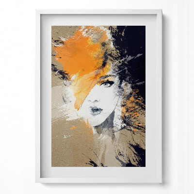 Tablou living cu rama modern Portret de femeie abstract