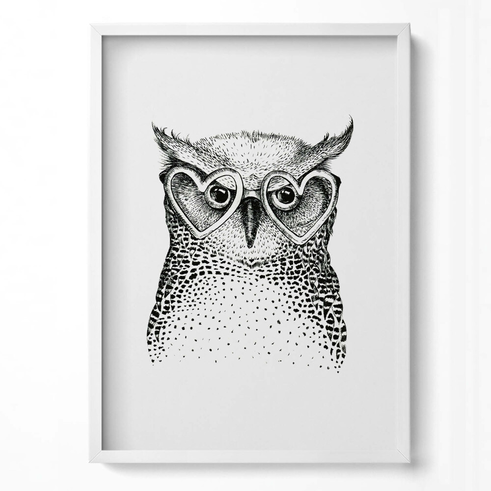 Tablou living cu rama modern Ilustrații desenate manual