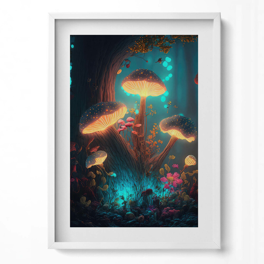 Tablou rama modern Ciuperci de pădure și halucinogene