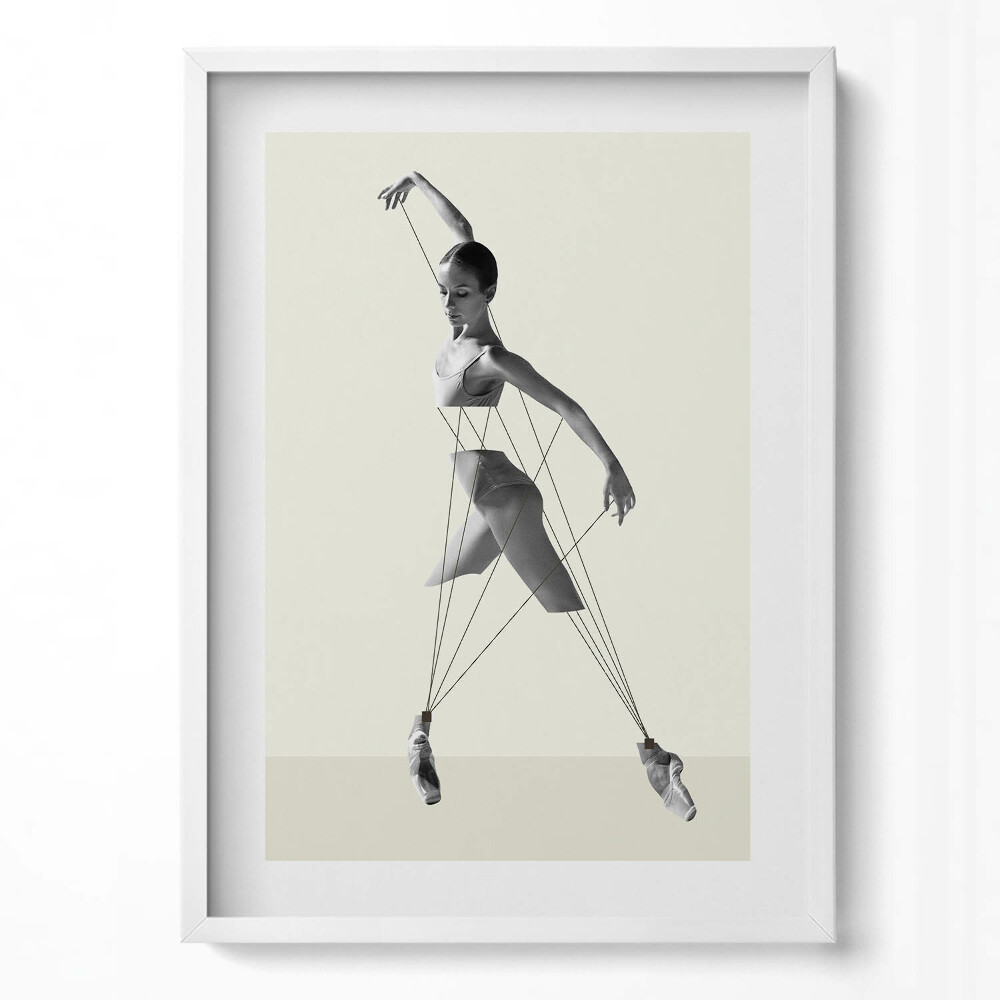 Tablou living cu rama modern Dansatoare abstractă