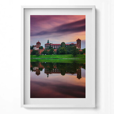 Tablou rama modern Răsăritul soarelui la Castelul Regal Wawel