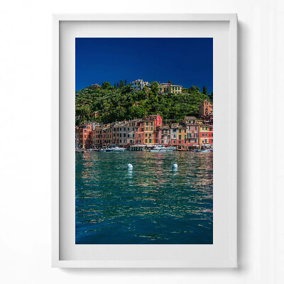 Tablou rama modern Nave care navighează în Portofino