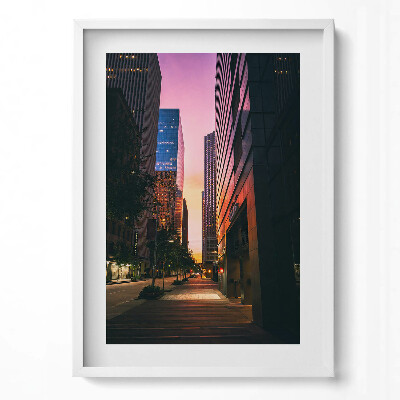 Tablou living cu rama modern Stradă goală în Houston