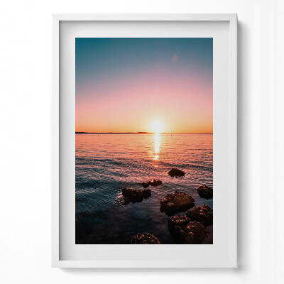 Tablou rama modern Stânci la apus