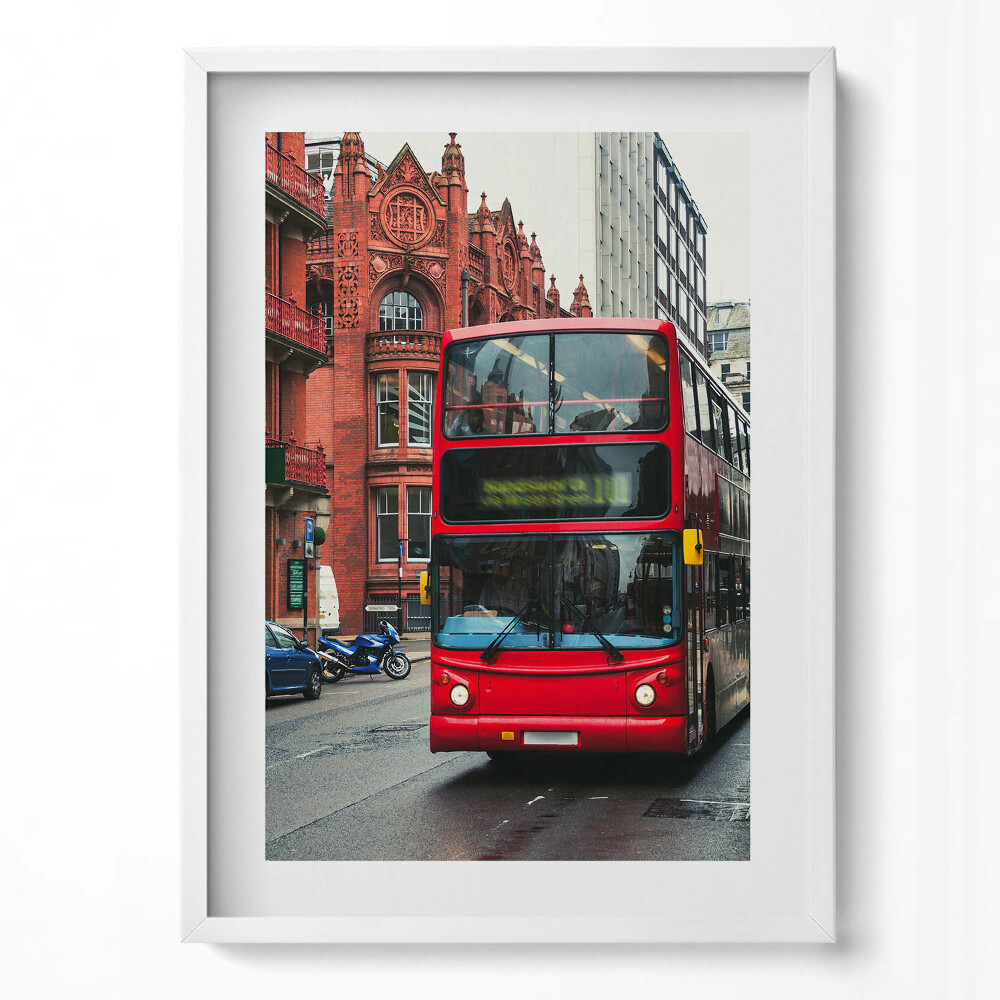 Tablou rama modern Autobuz în Birmingham, Marea Britanie