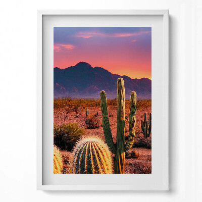 Tablou rama modern Apus de soare în deșert