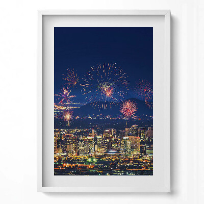 Tablou living cu rama modern Orașul Phoenix noaptea