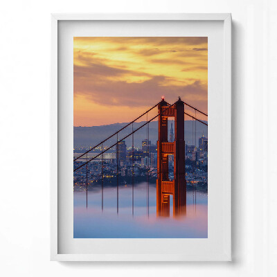 Tablou living cu rama modern Podul San Francisco