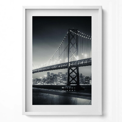 Tablou rama modern Podul San Francisco noaptea