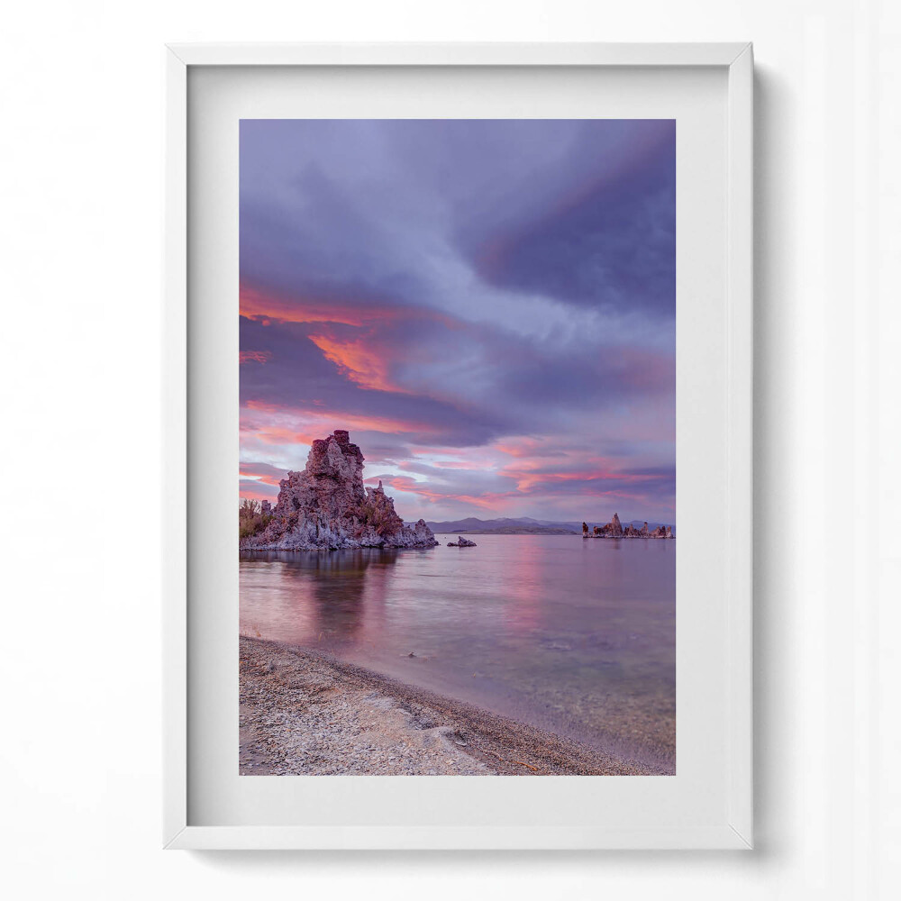 Tablou rama modern Răsărit de soare Lacul Mono California