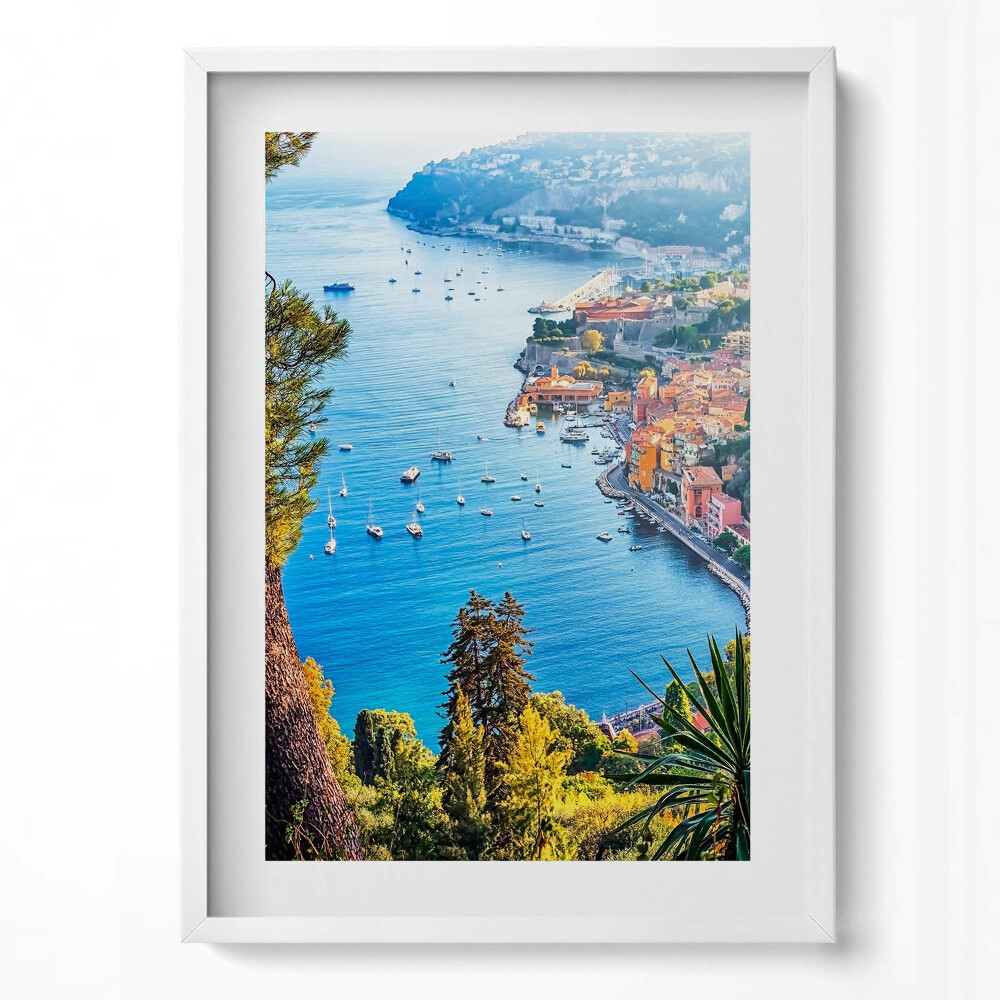 Tablou living cu rama modern Satul Villefranche-sur-Mer