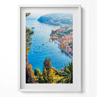 Tablou living cu rama modern Satul Villefranche-sur-Mer