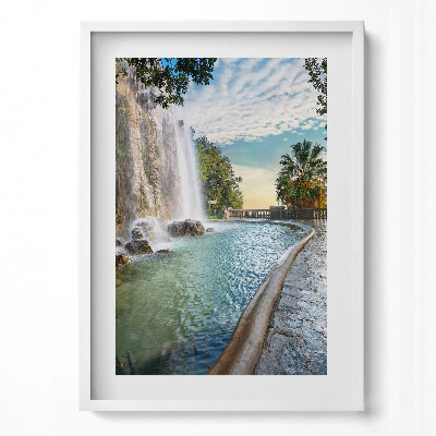 Tablou living cu rama modern Cascada în Parc de la Colline du Chateau