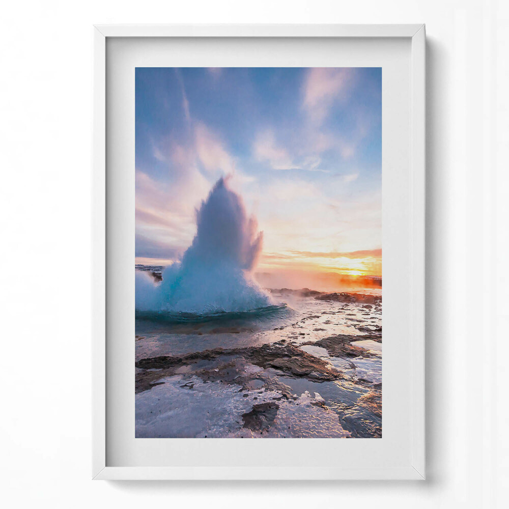 Tablou rama modern Gheizerul de pe insula Islanda