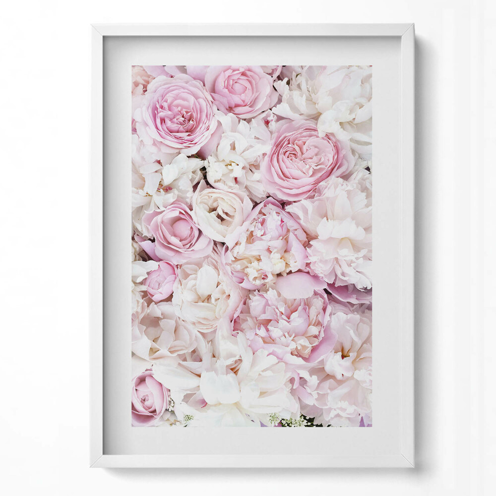 Tablou living cu rama modern Flori decorative