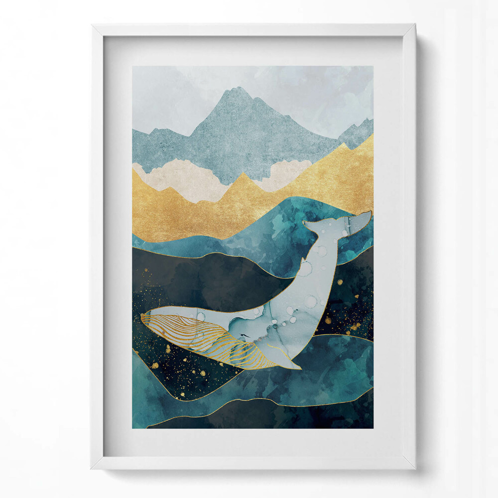 Tablou rama modern Balenă abstractă