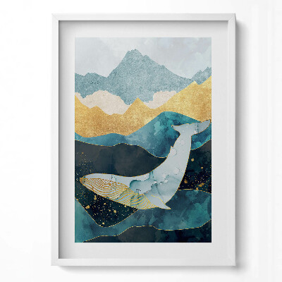 Tablou rama modern Balenă abstractă