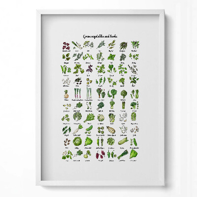 Tablou living cu rama modern Legume verzi