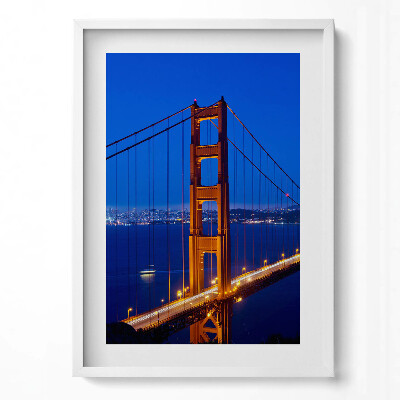 Tablou living cu rama modern Vedere a podului Golden Gate