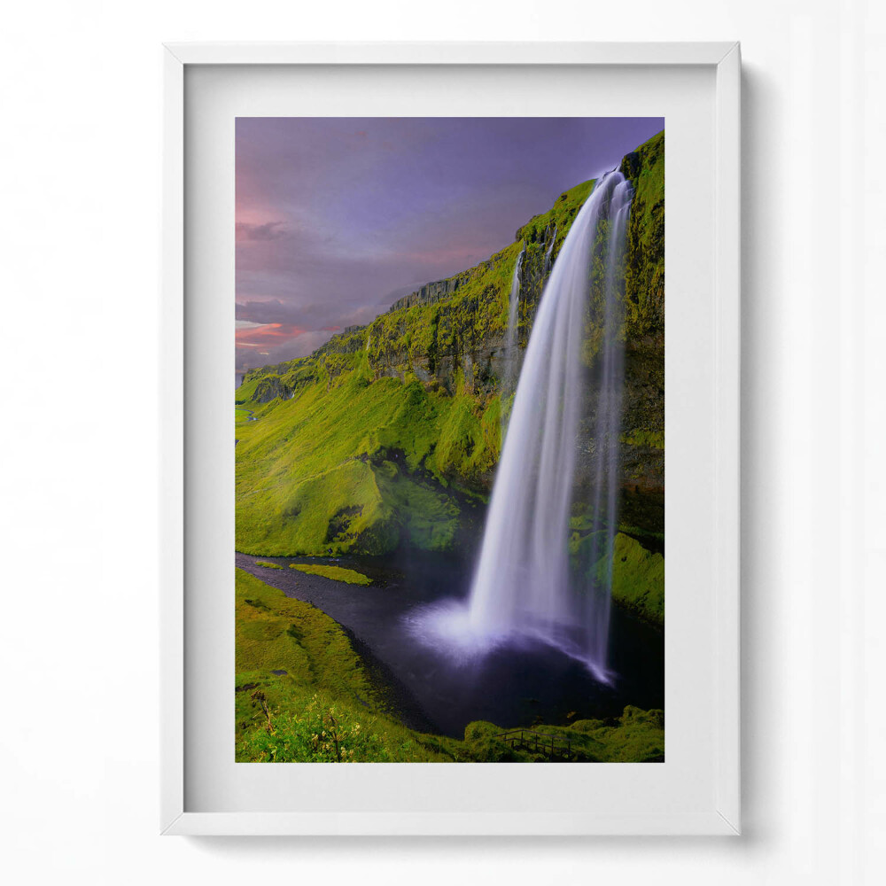 Tablou rama modern Peisaj cu câmpuri și cascade