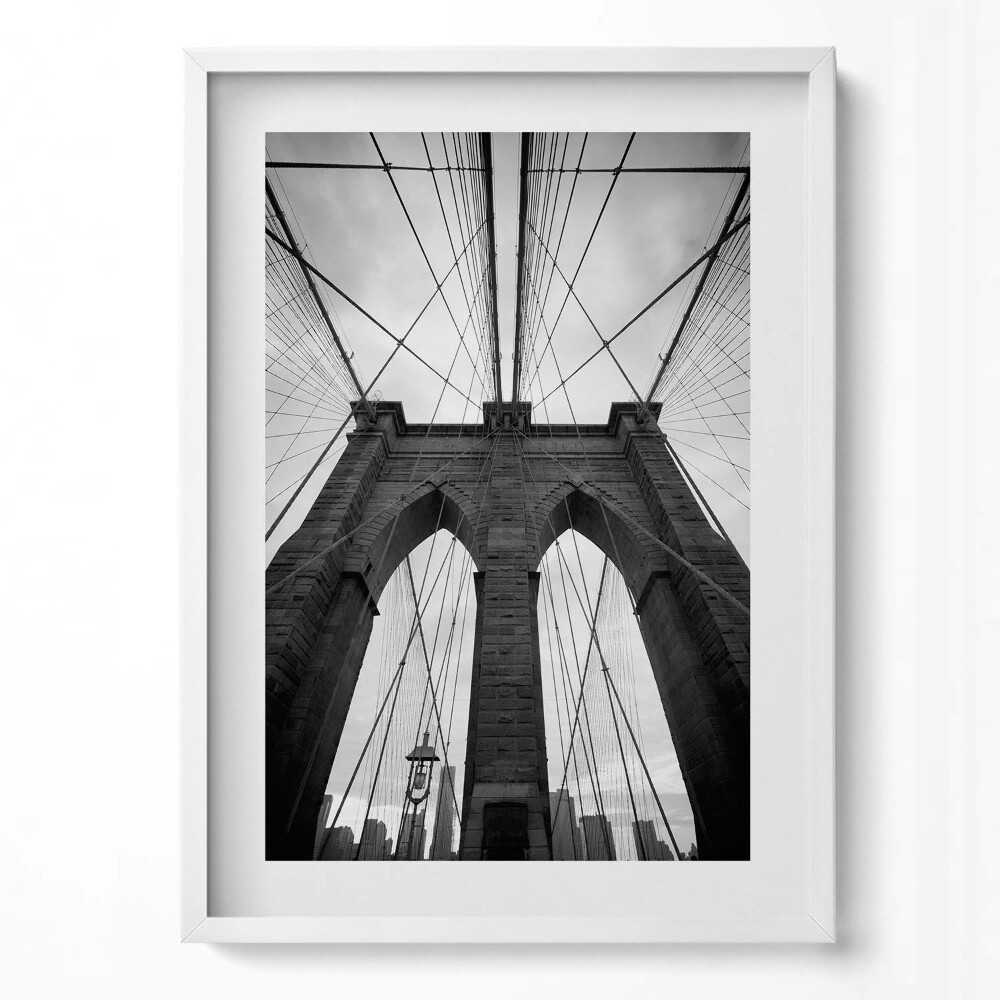 Tablou living cu rama modern Podul Brooklyn