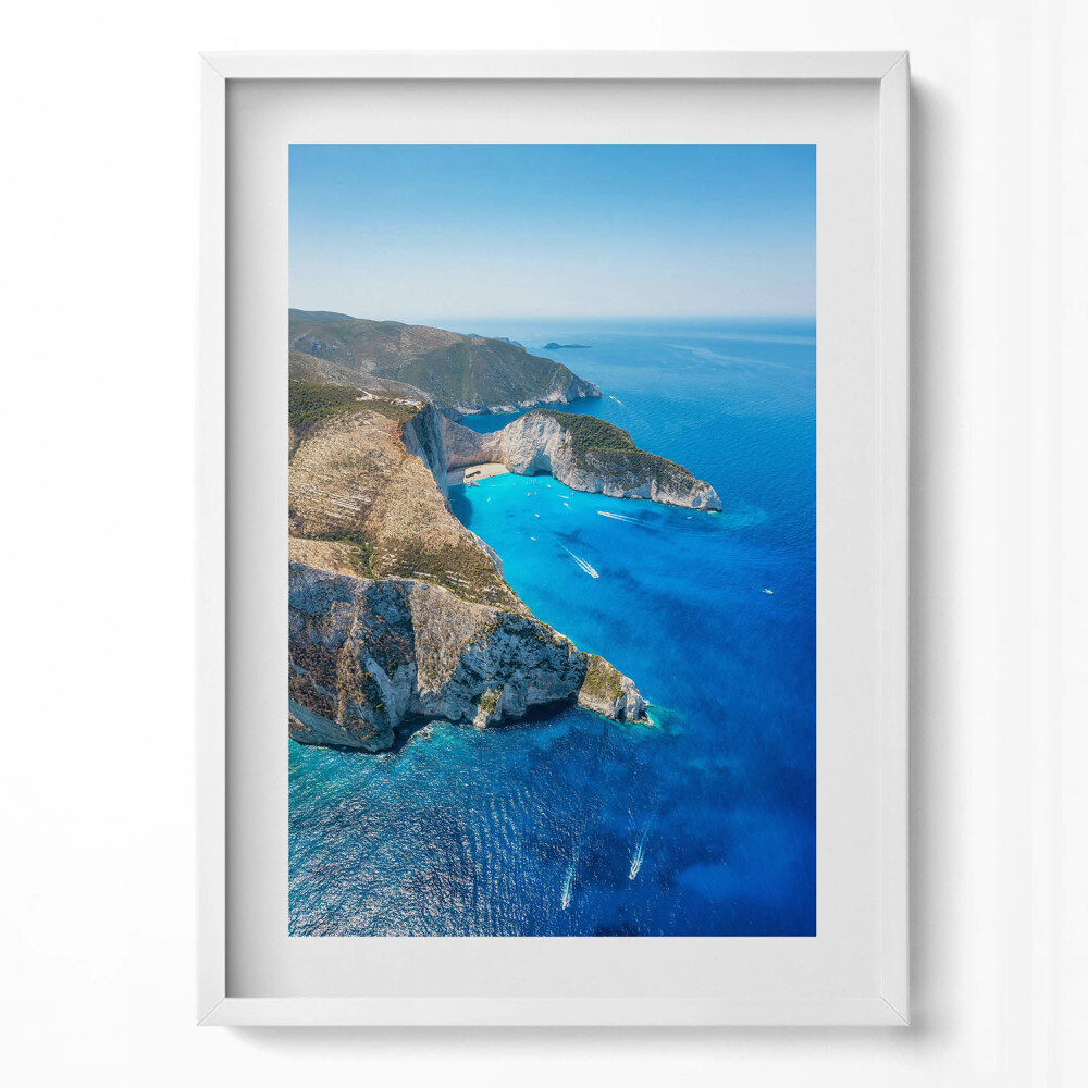 Tablou rama modern Peisaj de vară cu stânci și coastă