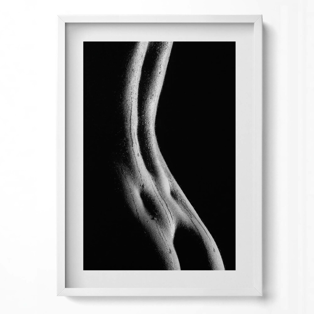 Tablou living cu rama modern Corpul uman - spatele unei femei senzuale