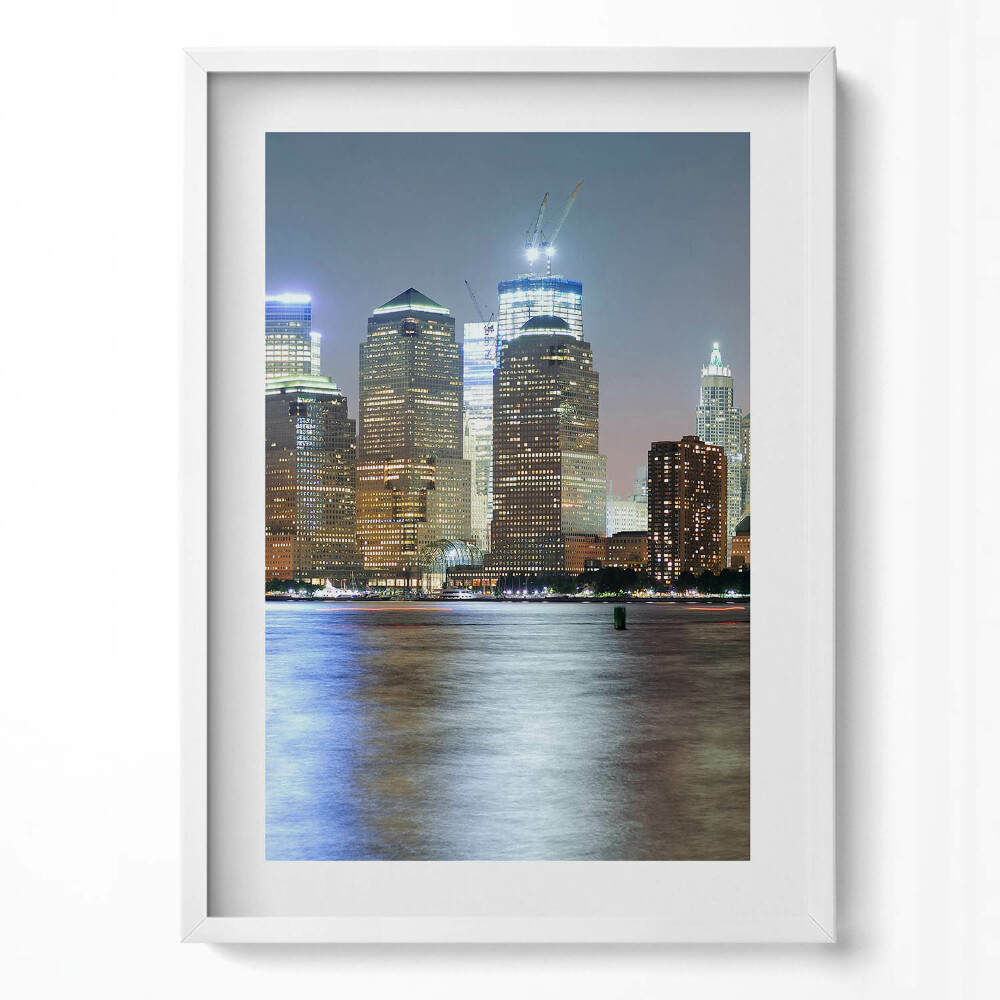 Tablou living cu rama modern Panoramă a orașului noaptea