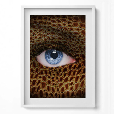 Tablou rama modern Model feminin cu ochi de pisică și leopard