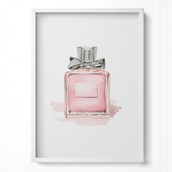 Tablou rama modern Parfum roz cu fundă