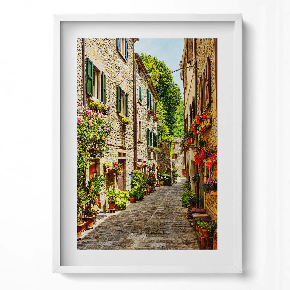 Tablou living cu rama modern O stradă pitorească a orașului