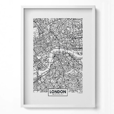 Tablou living cu rama modern Harta orașului Londra, Anglia